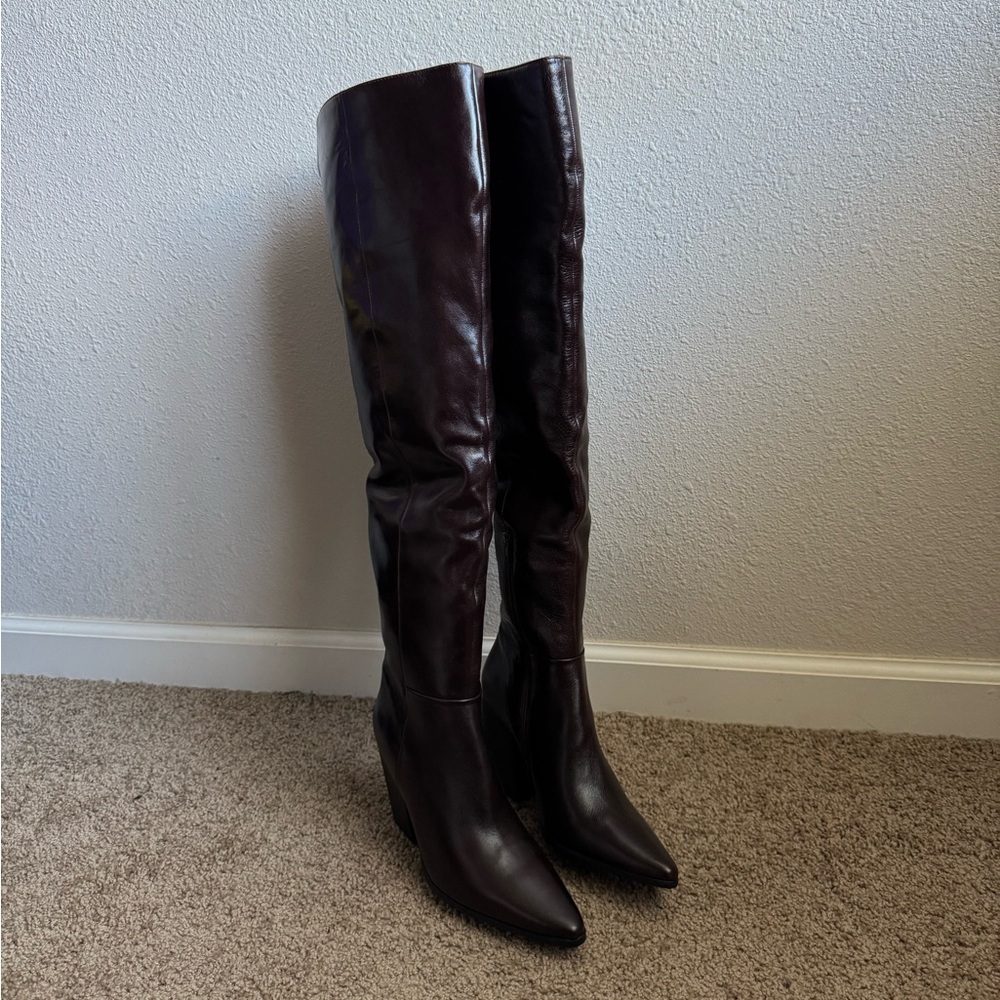 STEVE MADDEN Bramble Leather Over-The-Knee Boots - Picture 7 of 9